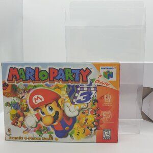 MARIO PARTY 1 NINTENDO N64 REPLACEMENT BOX INCLUDES INSERT + CLEAR CASE